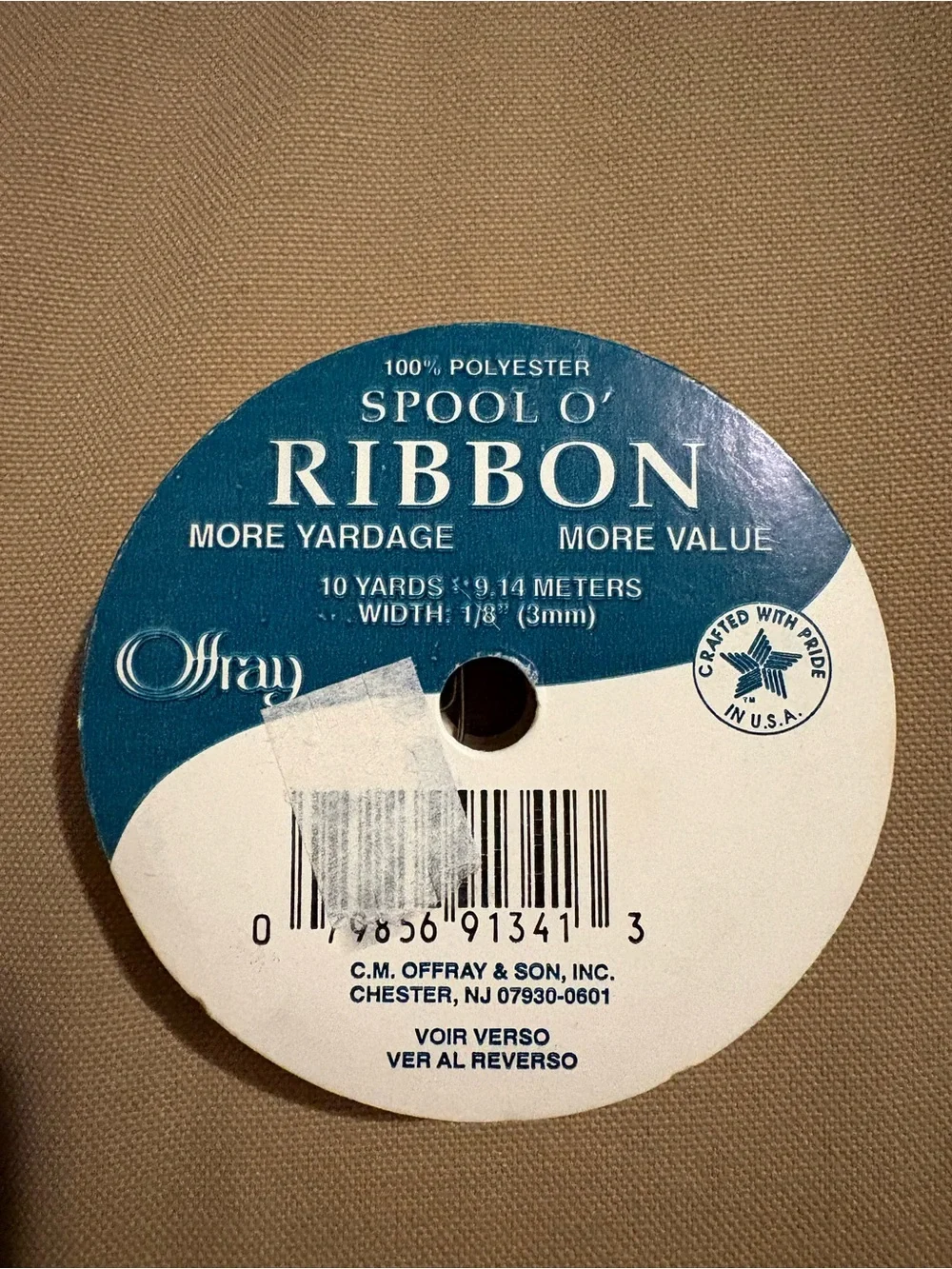 Assorted Pink, Red & Cream Ribbon Spool Set for Gift Wrapping. All is Used.